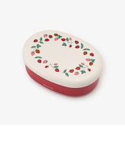 山中塗ストロベリー抗菌小判型ランチボックス