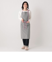 ギンガムチェックエプロン