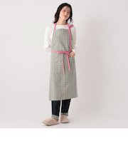 ギンガムチェックエプロン