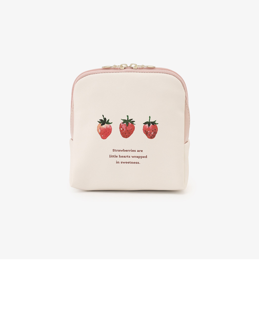 ストロベリーラウンドフォルドポーチ