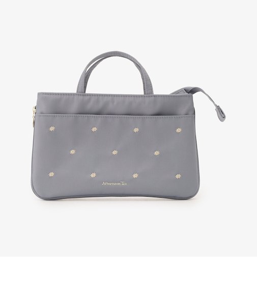 フラワー刺繍2WAYバッグインバッグ