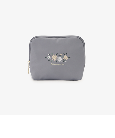 フラワー刺繍ティッシュケースポーチ