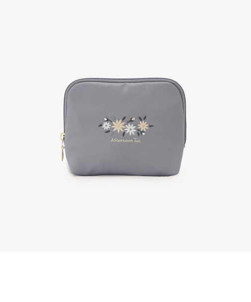 フラワー刺繍ティッシュケースポーチ