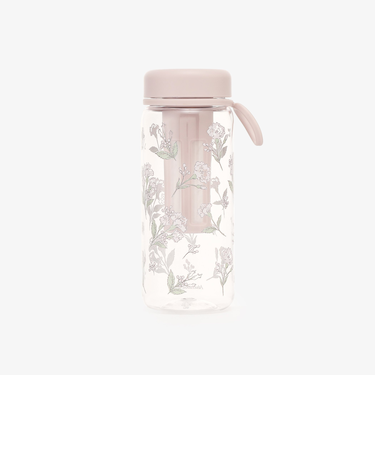 フラワーアート茶漉し付きクリアボトル 550ml