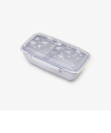 フラワーアート抗菌2点ロック式ランチボックス