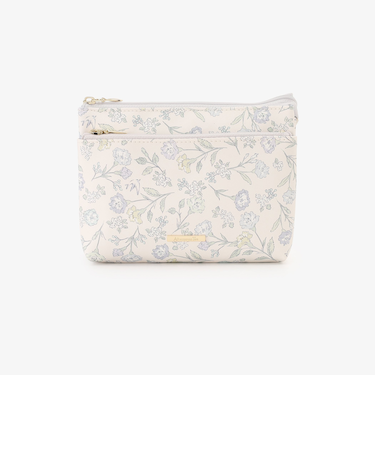 フラワーダブルポーチ