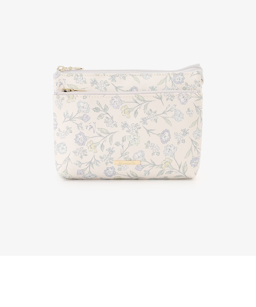 フラワーダブルポーチ