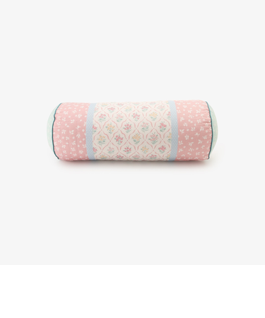 フラワーウォッシャブルキルトボルスタークッション