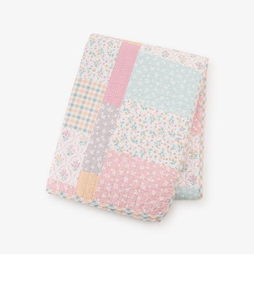 フラワーウォッシャブルキルトマルチカバー｜アフタヌーンティー