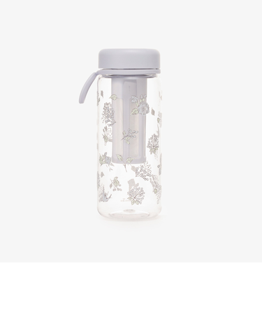 フラワーアート茶漉し付きクリアボトル 550ml