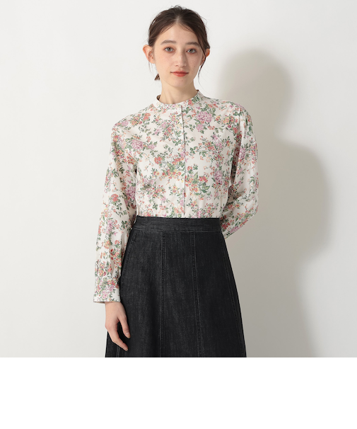 【オンラインストア限定】バンドブラウス/リバティプリント