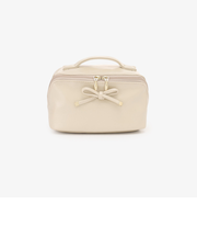 フェイクレザーリボンオープンポーチ