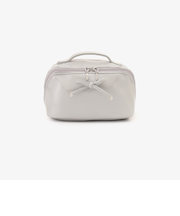 フェイクレザーリボンオープンポーチ