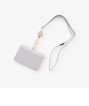 フラワープリントコードリール付きIDケース