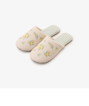 ミモザ刺繍ルームシューズ