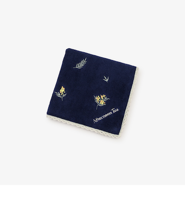 フラワー刺繍ミニタオル