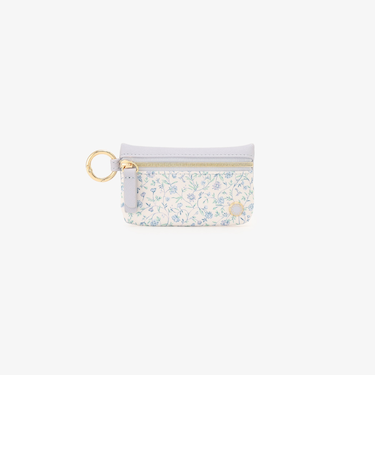 フラワープリントカラビナ付きマルチケース