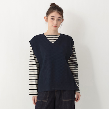 透かし編み2WAYベスト