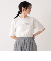 MON JOURNALタイポグラフィープリントTシャツ