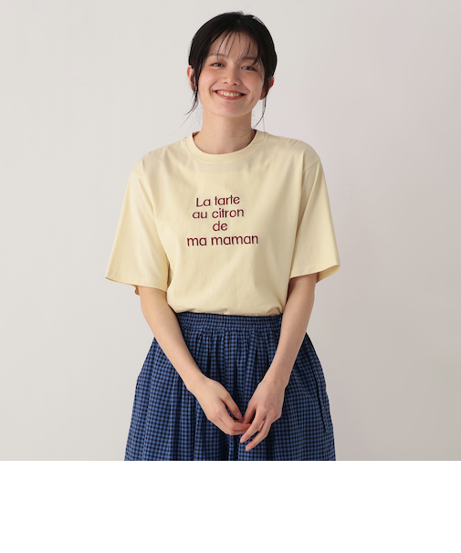 MON JOURNALタイポグラフィープリントTシャツ