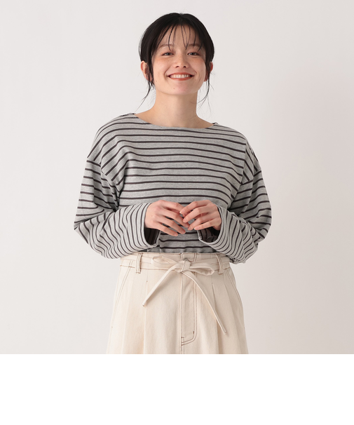 MON JOURNAL配色ボーダープルオーバー