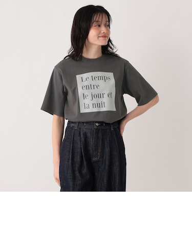 MON JOURNALタイポグラフィープリントTシャツ