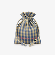 ギンガムチェック巾着ポーチ