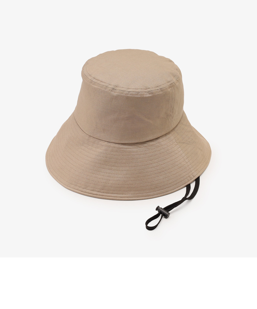 ツバ広UVバケットハット
