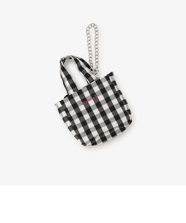 チェックミニトートチャーム