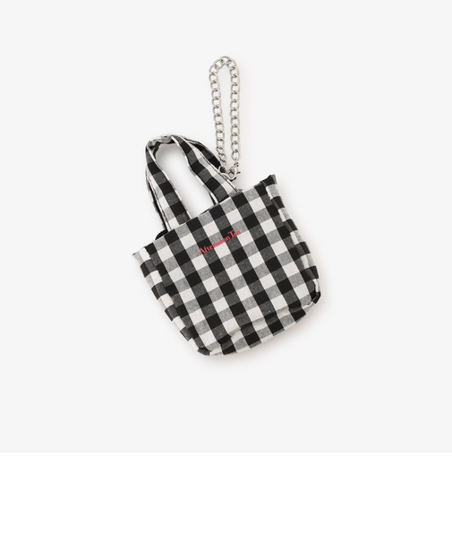 チェックミニトートチャーム