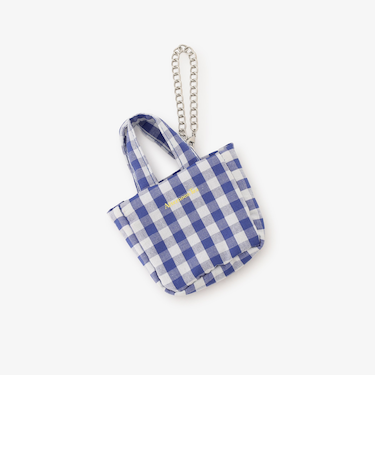 チェックミニトートチャーム