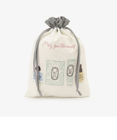 トラベル巾着ポーチL