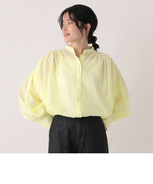 インド綿ボイルバンドブラウス