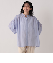 インド綿ボイルバンドブラウス