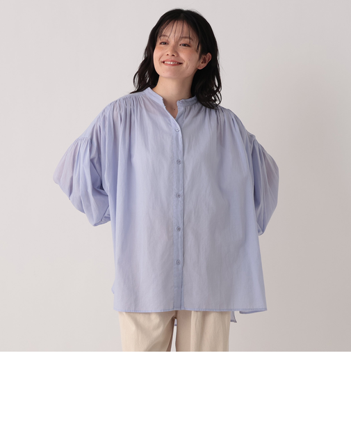 インド綿ボイルバンドブラウス