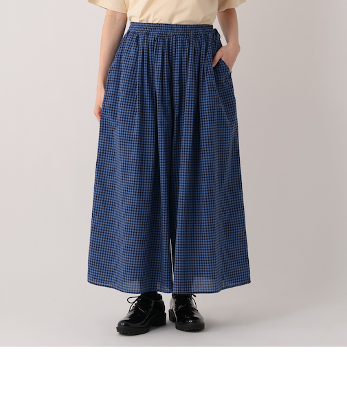 インド綿チェックスカーチョ