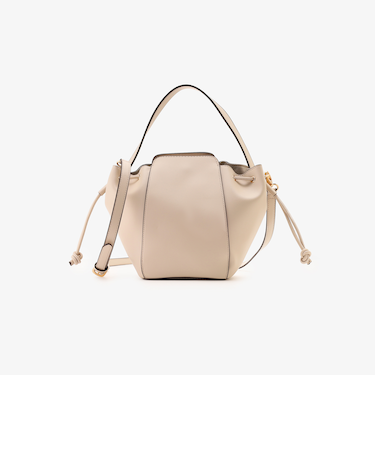 合皮巾着ショルダーバッグ