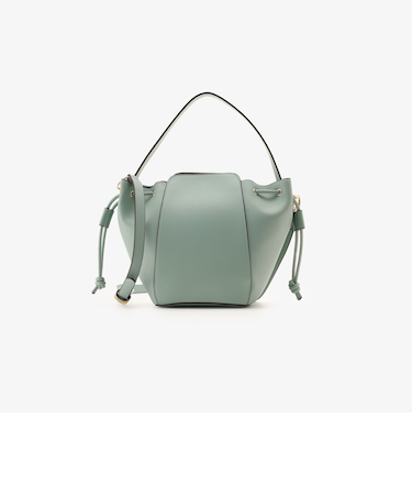 合皮巾着ショルダーバッグ