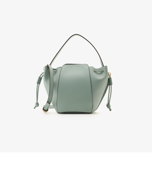 合皮巾着ショルダーバッグ