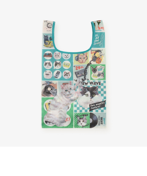ポケッタブルショッピングバッグ/Cat's NapTime