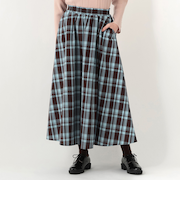 チェックギャザースカート