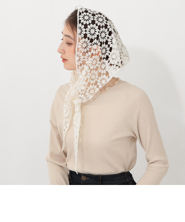 クロシェ風スカーフ