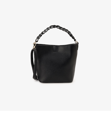 合皮チェーン風ハンドルバッグ