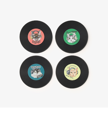 コースター4個セット/Cat's NapTime