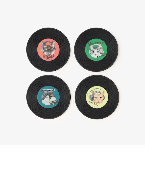 コースター4個セット/Cat's NapTime