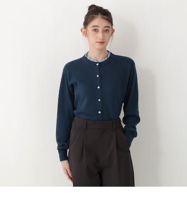 ストライプコンビカーディガン