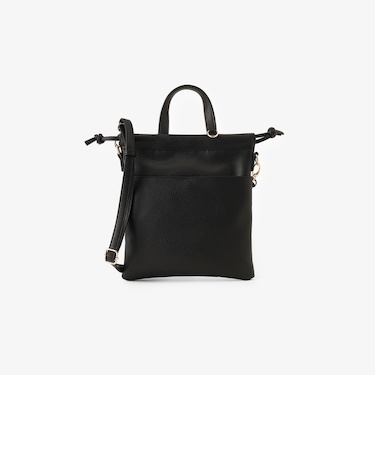 合皮巾着ショルダーバッグ