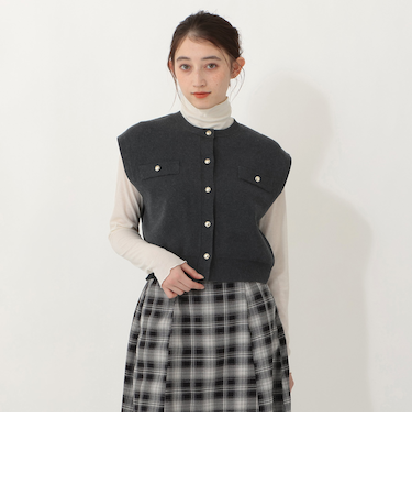 ショートクルーネックベスト