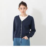 スカラップVネックカーディガン