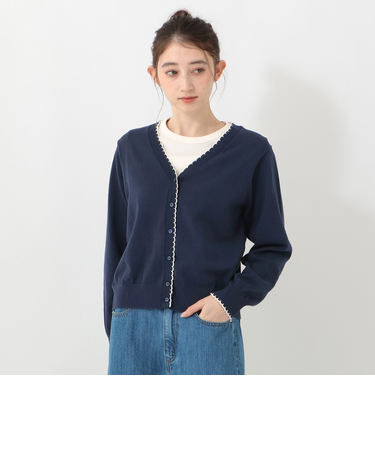 スカラップVネックカーディガン